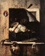 GIJBRECHTS, Cornelis Still-Life with Self-Portrait fgh oil painting reproduction